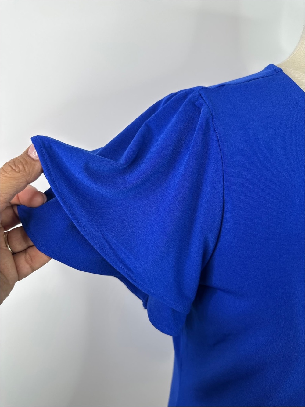 Calvin Klein Casual Short Sleeves V-Neck Top - Picture 5 of 11